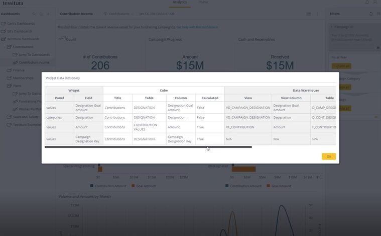 data dictionary tessitura