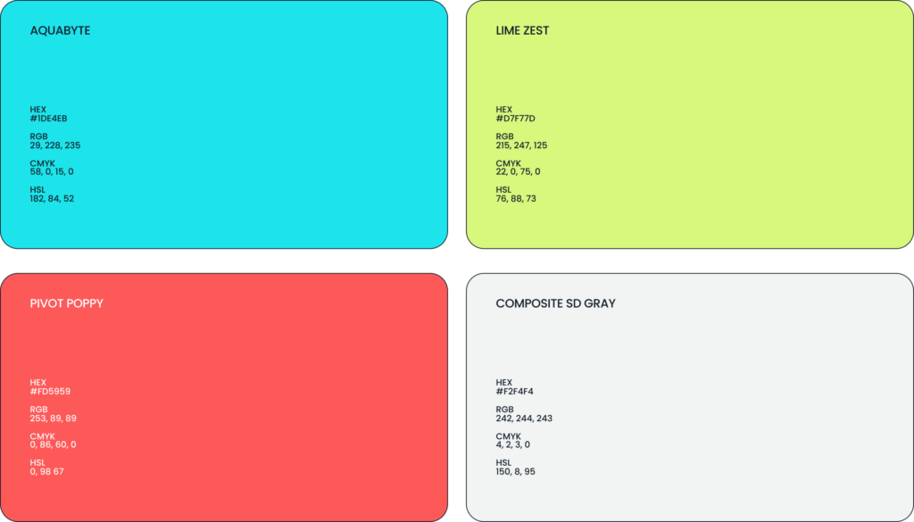 sisense secondary colors hex codes